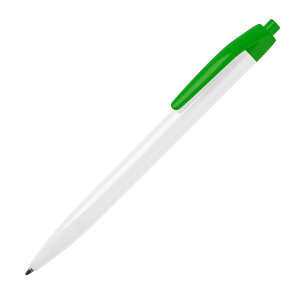 Ручка шариковая N8, цвет зеленый с белым