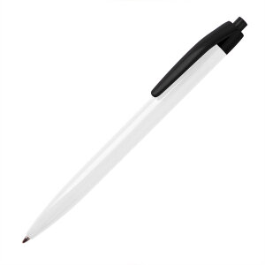 Ручка шариковая N8, цвет черный с белым