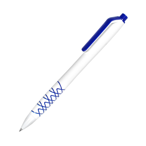 Ручка шариковая N11, цвет синий с белым