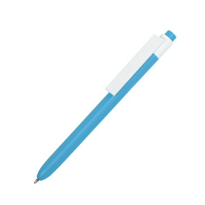 Ручка шариковая RETRO, пластик, цвет голубой с белым
