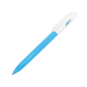 Ручка шариковая LEVEL, пластик, цвет голубой с белым