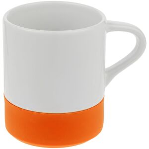 Кружка с силиконовой подставкой Protege, цвет оранжевая