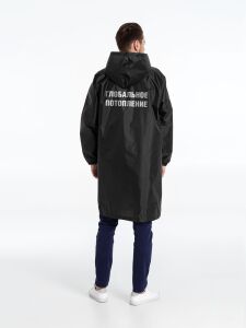 Дождевик «Глобальное потопление», цвет черный, размер XL