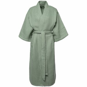 Халат вафельный женский Boho Kimono, цвет зеленая мята, размер M (44-46)