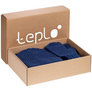 Набор Nordkyn с шарфом, цвет синий меланж, размер L