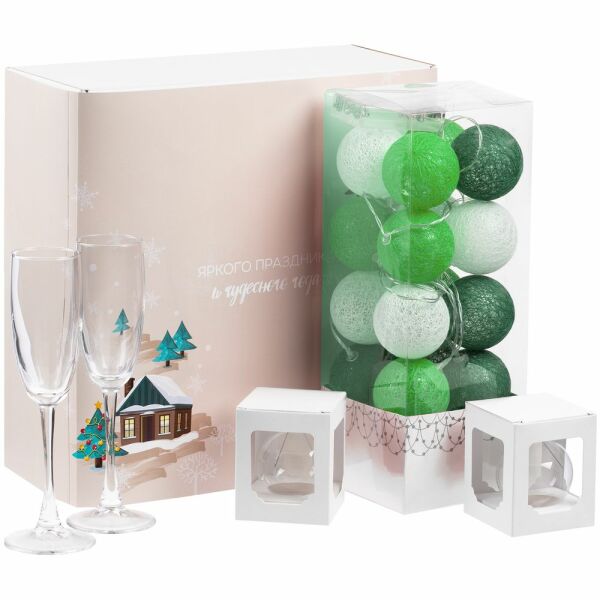 Набор Merry Moments для шампанского, цвет зеленый