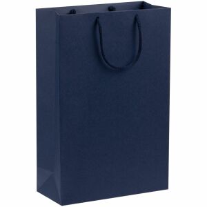 Пакет бумажный Porta, размер средний, цвет темно-синий