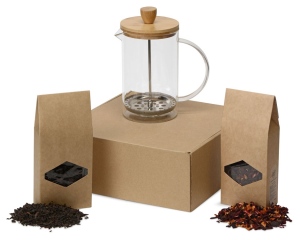 Подарочный набор с чаем и френч-прессом 