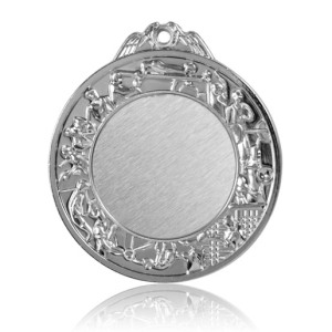 Медаль Zj-M764, цвет серебро D65мм, D вкладыша 40мм