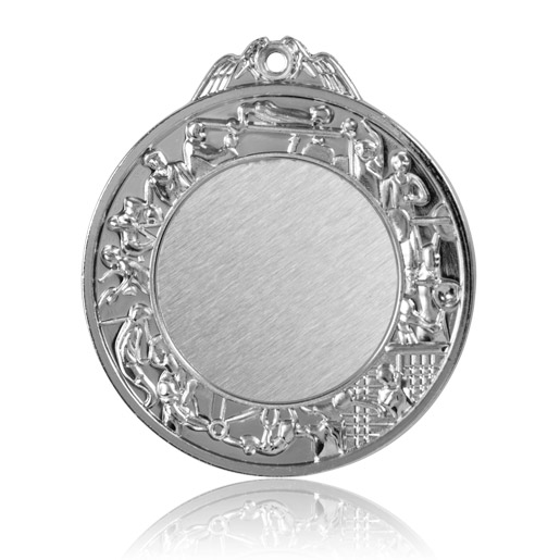 Медаль Zj-M764, цвет серебро D65мм, D вкладыша 40мм