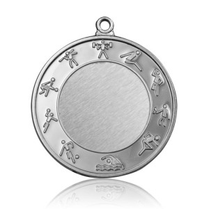 Медаль Zj-M781, цвет серебро D65мм, D вкладыша 40мм