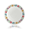 Тарелка керамика белая с орнаментом Цветы 200мм