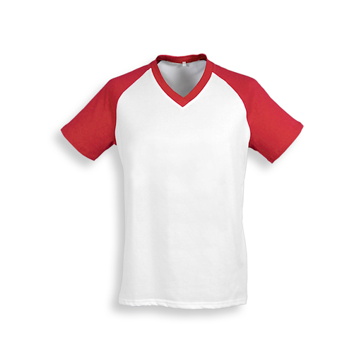 Футболка мужская «Color», хлопок и имитация хлопка, красный рукав 52 (2ХL)