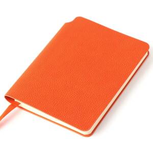 Ежедневник недатированный SALLY, A6, цвет оранжевый, кремовый блок