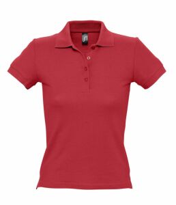 Рубашка поло женская People 210, цвет красная, размер XL