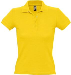 Рубашка поло женская People 210, цвет желтая, размер XL