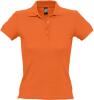 Рубашка поло женская People 210, цвет оранжевая, размер XL