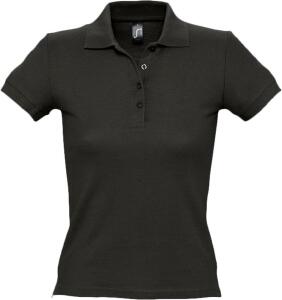 Рубашка поло женская People 210, цвет черная, размер XL