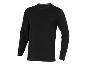 Ponoka мужская футболка из органического хлопка, длинный рукав, цвет черный