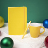 Подарочный набор HAPPINESS: блокнот, ручка, кружка, цвет жёлтый
