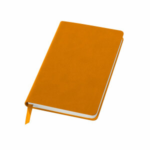 Бизнес-блокнот FUNKY, формат A6, в клетку, цвет оранжевый, серый