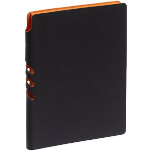 Ежедневник Flexpen Black ver.2, недатированный, цвет черный с оранжевым