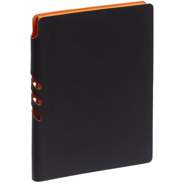 Ежедневник Flexpen Black ver.2, недатированный, цвет черный с оранжевым