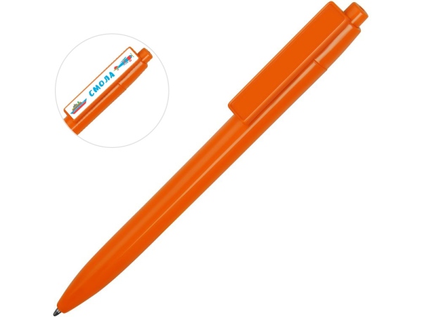 Ручка пластиковая шариковая «Mastic» под полимерную наклейку, цвет оранжевый
