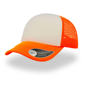 Бейсболка RAPPER, 5 клиньев, пластиковая застежка, цвет оранжевый с белым, размер универсальный