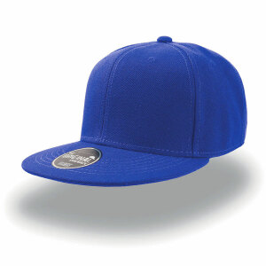 Бейсболка SNAP BACK, 6 клиньев, пластиковая застежка, цвет синий, размер универсальный