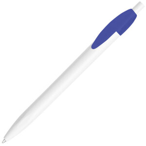 Ручка шариковая X-1 WHITE, цвет белый/синий непрозрачный клип, пластик