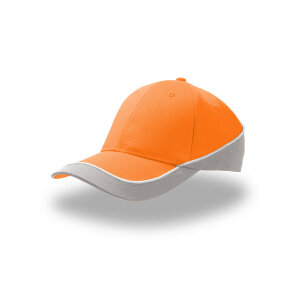 Бейсболка RACING, 6 клиньев, застежка на липучке, цвет оранжевый, серый, размер универсальный