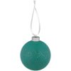 Елочный шар Chain с лентой, 10 см, цвет зеленый