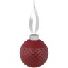 Елочный шар Queen с лентой, диаметр 8 см, цвет красный