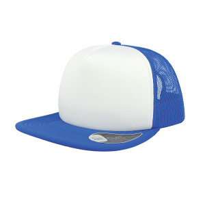 Бейсболка SNAP 90S, 5 клиньев, пластиковая застежка, цвет белый, ярко-синий, размер универслаьный
