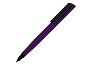 Ручка пластиковая soft-touch шариковая «Taper», цвет фиолетовый/черный
