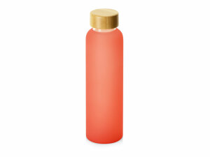 Стеклянная бутылка с бамбуковой крышкой «Foggy», 600мл, цвет красный