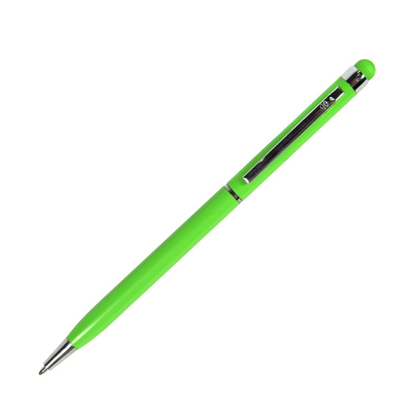 TOUCHWRITER, ручка шариковая со стилусом для сенсорных экранов, цвет светло-зеленый/хром, металл