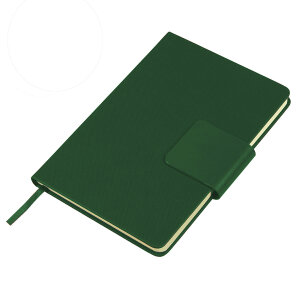 Ежедневник недатированный Stevie, А5, цвет зеленый, кремовый блок, без обреза