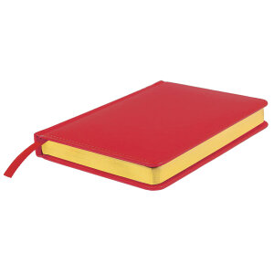 Ежедневник недатированный Joy, формат А5, цвет красный, белый блок, золотой обрез