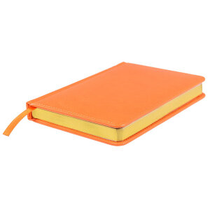 Ежедневник недатированный JOY, формат А5, цвет оранжевый, белый блок, золотой обрез