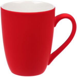 Кружка Good Morning с покрытием софт-тач, цвет ярко-красная