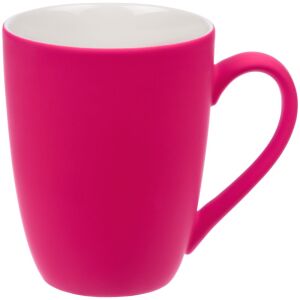 Кружка Good Morning с покрытием софт-тач, цвет ярко-розовая (фуксия)
