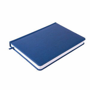 Ежедневник недатированный Campbell, формат А5, цвет темно-синий, белый блок