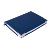 Ежедневник недатированный Kennedy, формат А5, цвет темно-синий, белый блок, серебряный срез