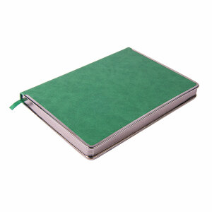 Ежедневник недатированный Montrose, формат А5, цвет зеленый, кремовый блок, графитовый срез