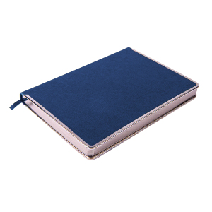 Ежедневник недатированный Montrose, формат А5, цвет синий, кремовый блок, графитовый срез