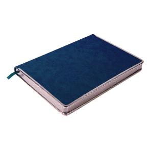 Ежедневник недатированный Montrose, формат А5, цвет темно-синий, кремовый блок, графитовый срез