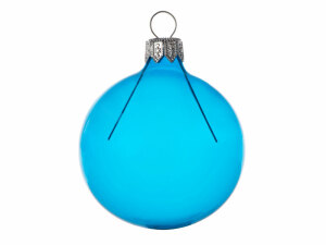 Стеклянный шар, цвет голубой полупрозрачный, заготовка шара 6 см