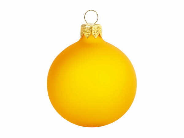 Стеклянный шар желтый матовый, заготовка шара 6 см